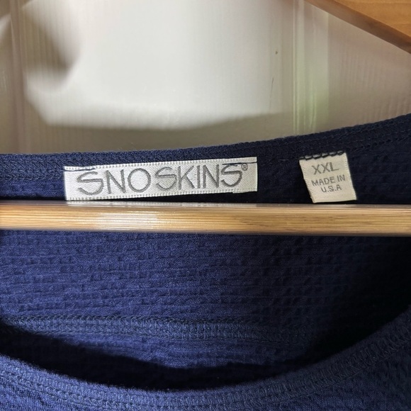 SNO SKINS Women Tunic Top XXL Navy Blue Stretch Coastal Lagenlook Textured Lagom - Picture 4 of 5